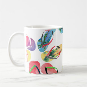 Summer Beach Flip Flops Pattern Coffee Mug