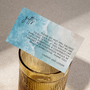 Summer Beach Gift Registry Honeymoon Fund Wedding Enclosure Card