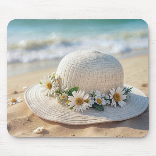 Summer Beach Hat Mouse Pad (Front)