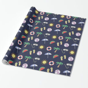 Summer Beach Holiday Pattern Wrapping Paper