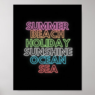 Summer Beach Holiday Sunshine Ocean Sea Holiday Va Poster