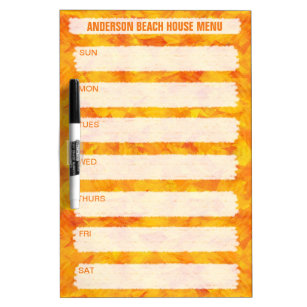 Summer Beach House Sunshine Colours Personalised Dry Erase Board