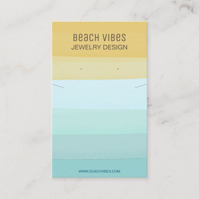 Summer Beach Jewellery Display Card (Front)