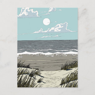 Summer Beach Location Postcard