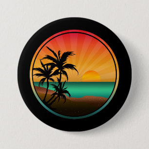 SUMMER BEACH NATURE 7.5 CM ROUND BADGE