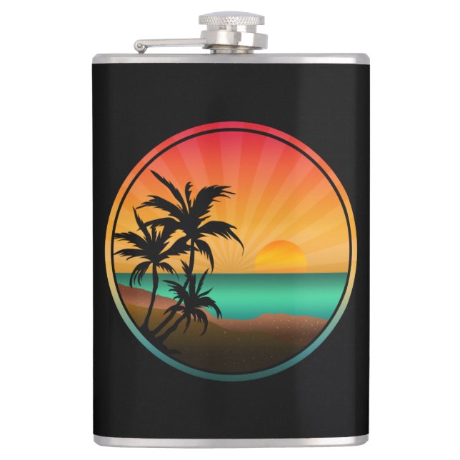 SUMMER BEACH NATURE HIP FLASK (Front)