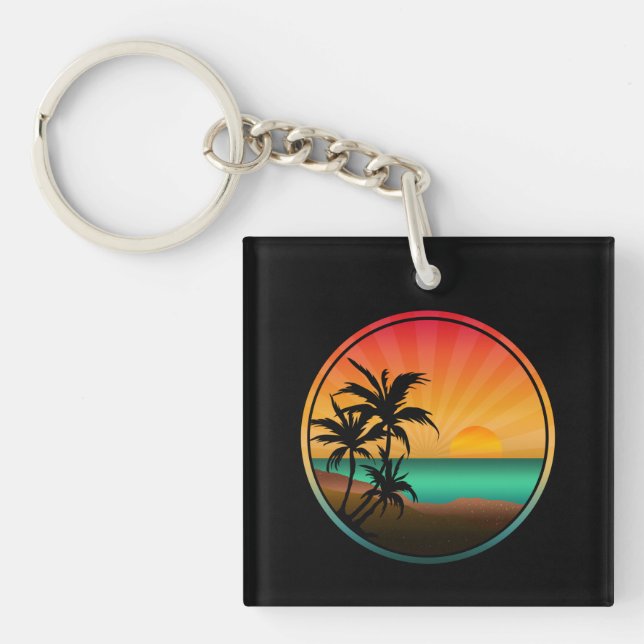 SUMMER BEACH NATURE KEY RING (Front)