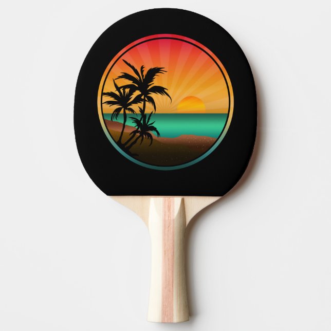 SUMMER BEACH NATURE PING PONG PADDLE (Front)