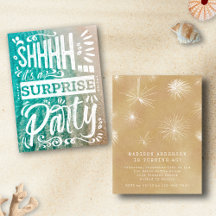 Summer Beach Ocean Shh Surprise Birthday Party