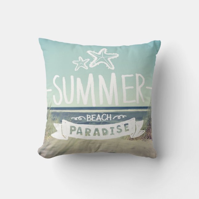 Summer Beach Paradise Cushion (Front)