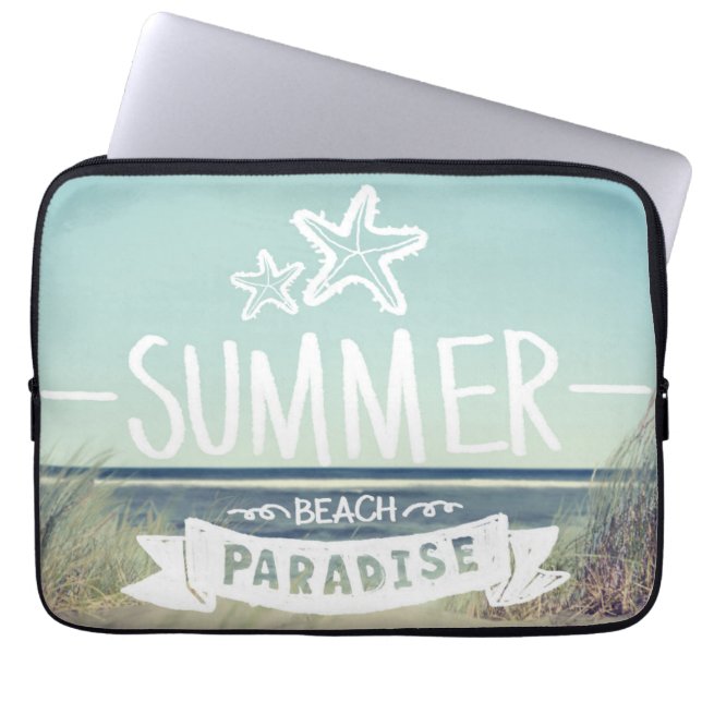 Summer Beach Paradise Laptop Sleeve (Front)