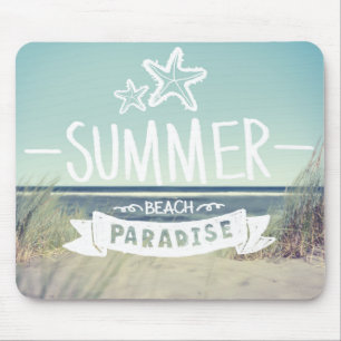 Summer Beach Paradise Mouse Pad