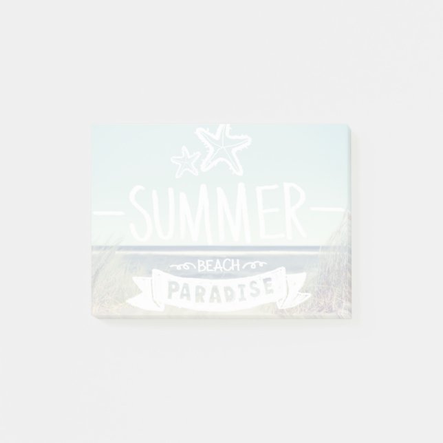 Summer Beach Paradise Post-it Notes (Front)