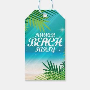 Summer Beach Party Gift Tags