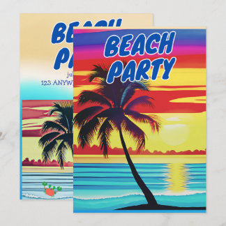 SUMMER BEACH PARTY INVITATION