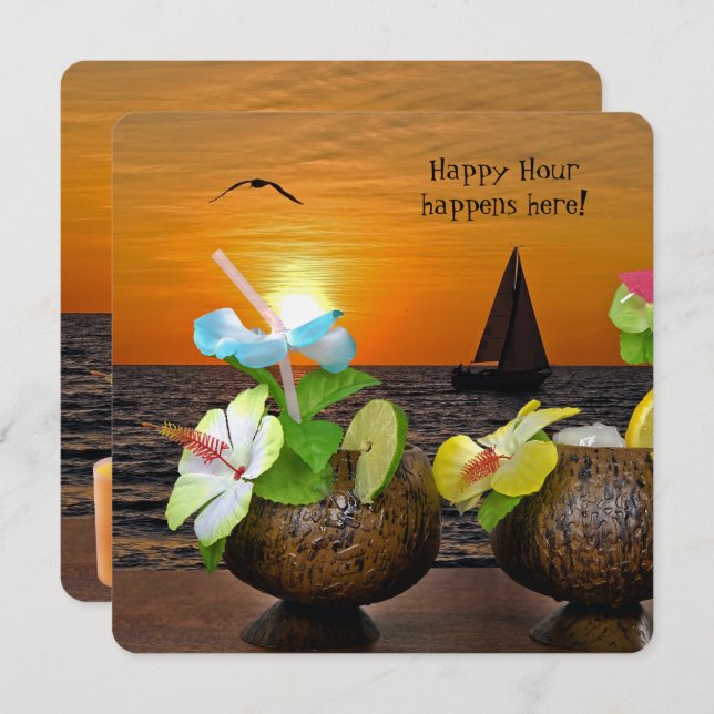 Summer Beach Party invite (Front/Back)