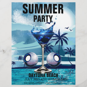 Summer Beach Party Promotional Marketing Event Flyer