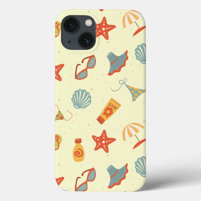 Summer Beach Pattern Case-Mate iPhone Case (Back)
