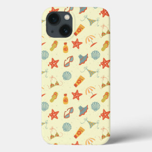 Summer Beach Pattern iPhone 13 Case
