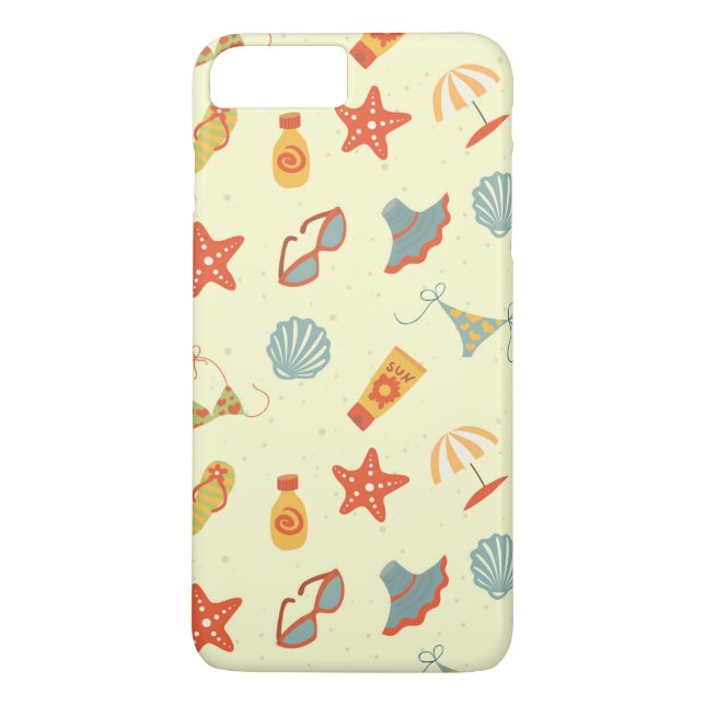 Summer Beach Pattern Case-Mate iPhone Case (Back)