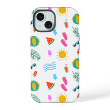 Summer Beach Pattern IPhone 15 Case