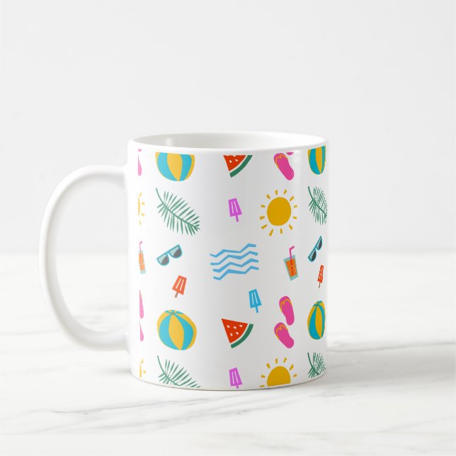 Summer Beach Pattern Mug (Left)