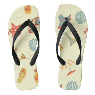 Summer Beach Pattern Thongs