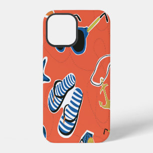 Summer Beach: Relaxing Seamless Pattern. iPhone 12 Case