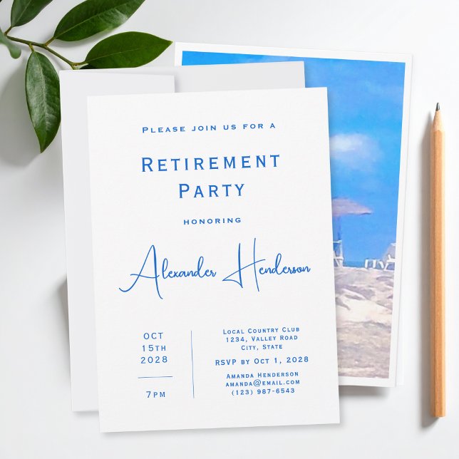 Summer Beach Retirement Party Invitation (Creator Uploaded)