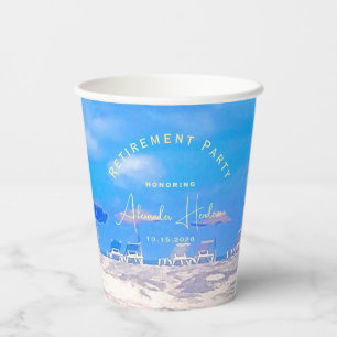 Summer Beach Retirement Party Paper Cups