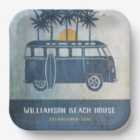 Summer Beach Retro Surf Van Family