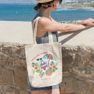 Summer Beach Scene Bachelorette Weekend Tote Bag