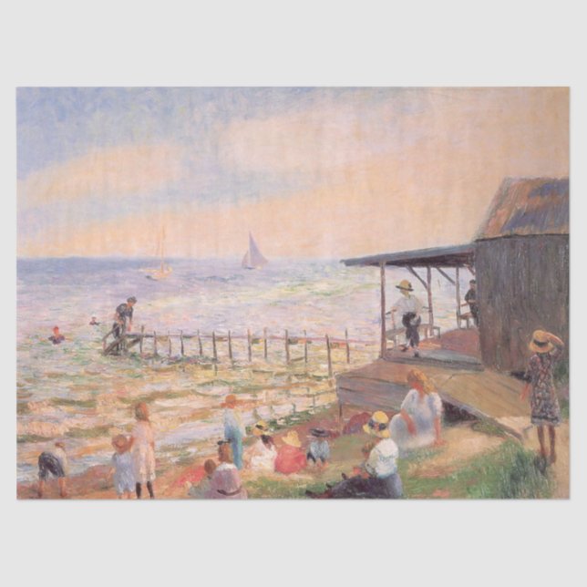Summer Beach Scene Tissue Paper (Front)