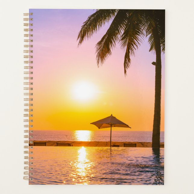 Summer Beach Scene With Sea Planner (Front)
