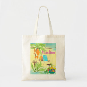 Summer beach sea cafe bar cocktail party day sun p tote bag