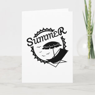 Summer Beach Sea Sun Surf Vacation Funny Gift Idea Card