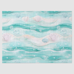 Summer Beach Seashell Pattern Tissue Paper
