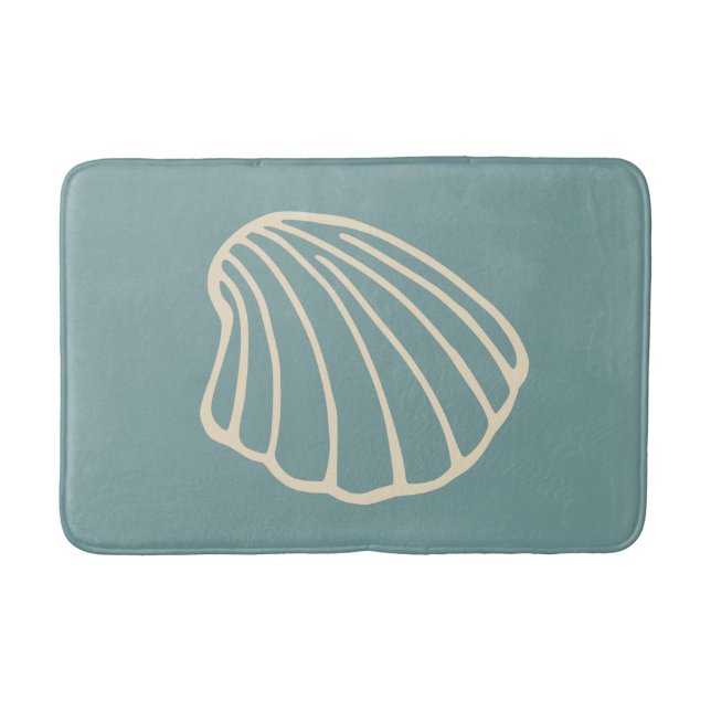 Summer Beach Seashell Sea Bathroom Rug Bath Mat (Front)