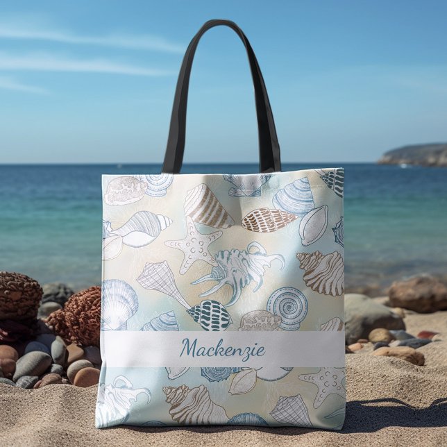 Summer Beach Seashells Personalised Tote Bag (Creator Uploaded)