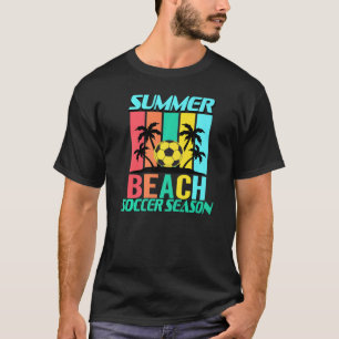 Summer Beach Soccer Season Colourful Stripes Essen T-Shirt