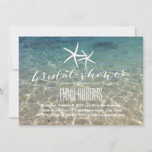 Summer Beach Starfish Bridal Shower Invitation