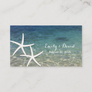 Summer Beach Starfish Wedding Website Insert Card