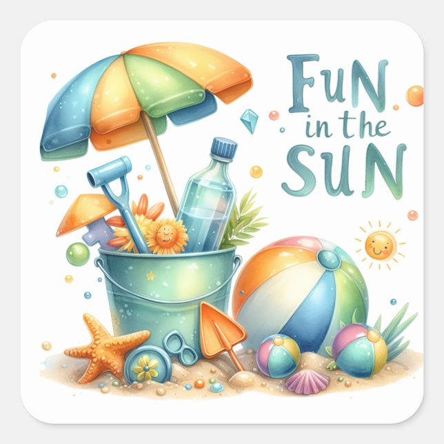 Summer Beach Stickers (Front)