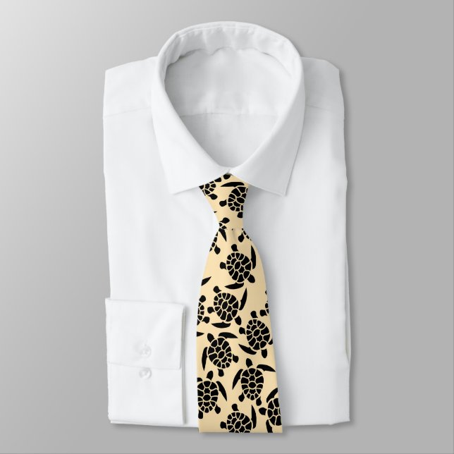 Summer Beach Style Turtle Pattern Tie (Tied)