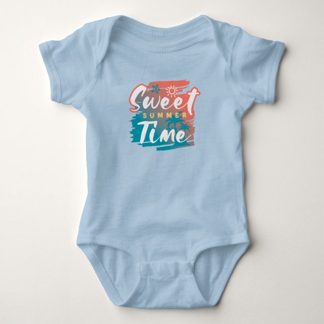 Summer & Beach Sublimation  Baby Bodysuit (Front)