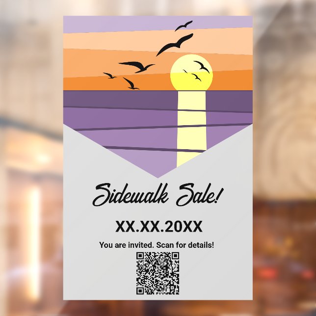 Summer Beach Sunset Stylised Event QR code (Sheet 2)