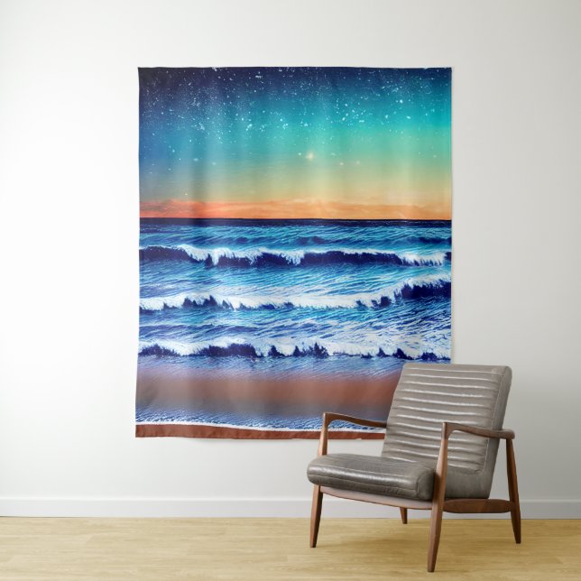 Summer Beach Sunset  Tapestry (In Situ)