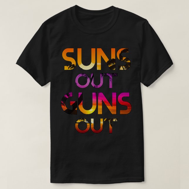 Summer Beach Tanks Funny Suns Out Guns Out  (Design Front)