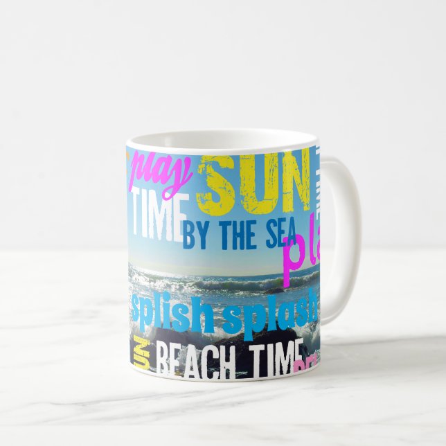 Summer Beach Time Fun Coffee Mug (Front Right)