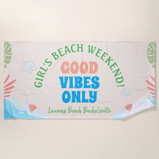 SUMMER BEACH TOWEL (Personalised) (Front)